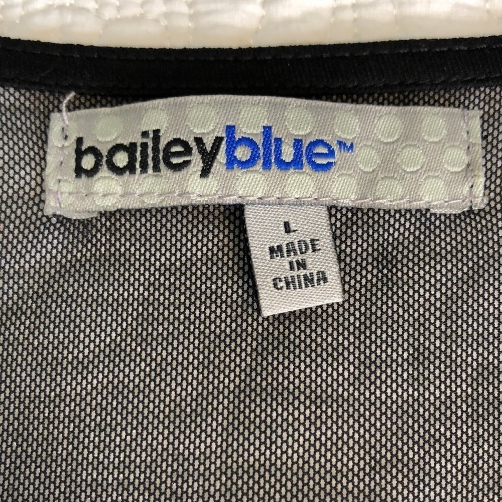 Bailey Blue Black Bodycon Cocktail Party With Floral Embroidery Dress Size L - Picture 10 of 13